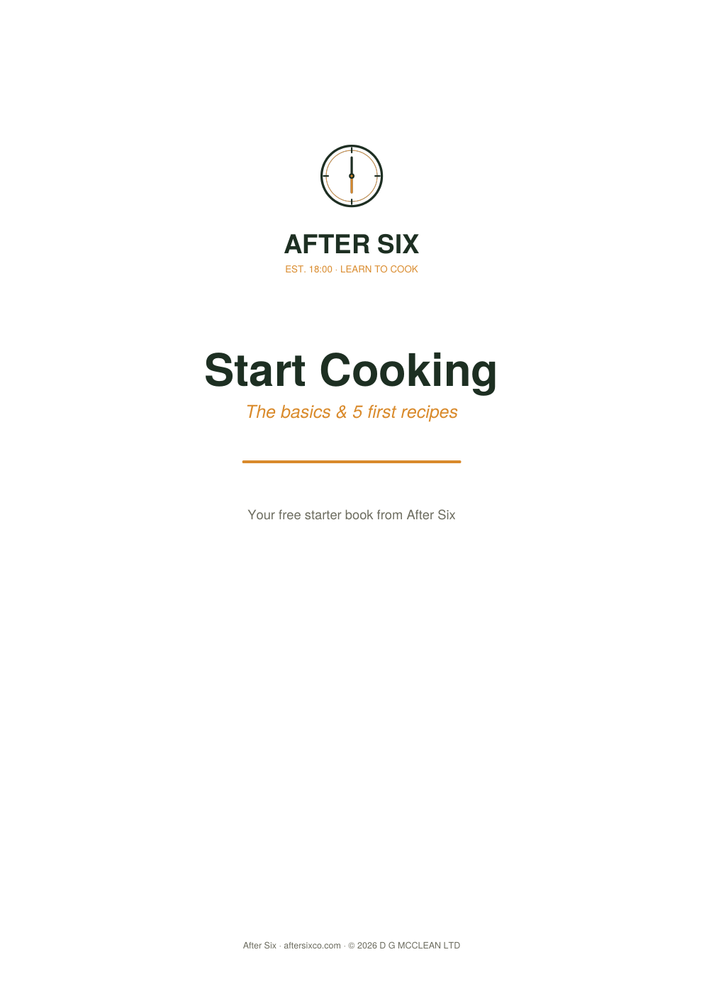 The Starter Kitchen — free manual cover